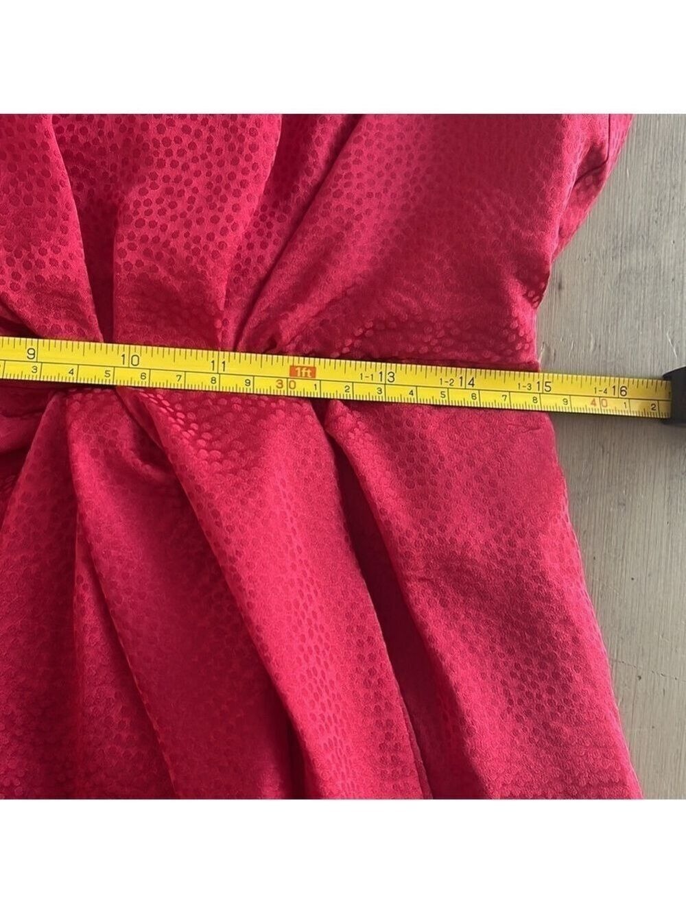 New SALONI Debbie Silk Stamped Mini Dress in Cherry Pink Size 8 - Picture 11 of 14